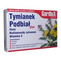 GARDLOX TYMIANEK PODBIAŁ PLUS ziołowe tabletki do ssania z witaminą C 16 sztuk