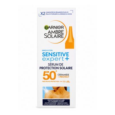 Garnier Ambre Solaire Sensitive Expert+ SPF 50+ Serum ochronne do ciała, 125 ml