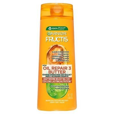 GARNIER Fructis Oil Repair 3 Butter Szampon wzmacniający do włosów zniszczonych, 400ml