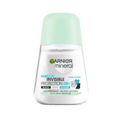 GARNIER Mineral Anti-Perspirant roll-on Invisible Protection 48h Clean Cotton, 50ml
