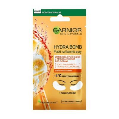 GARNIER Moisture+ Fresh Look energetyzujące płatki pod oczy z sokiem pomarańczowym i kwasem hialuronowym, 6g