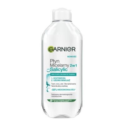 Garnier Płyn micelarny 2w1 z kwasem salicylowym do cery tłustej ze skłonnością do trądziku, 400 ml