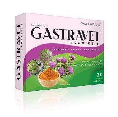 GASTRAVET Trawienie 30 tabletek