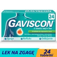Gaviscon o smaku mięty, 24 tabl.