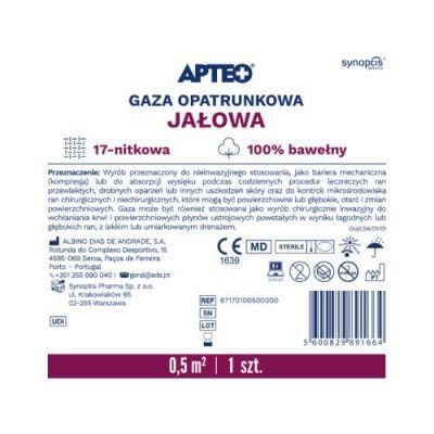 APTEO CARE Gaza opatrunkowa jałowa 0,5m2 17n, 1szt.