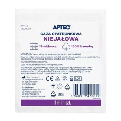 GAZA OPATRUNKOWA niejałowa 1 m2 1 sztuka APTEO