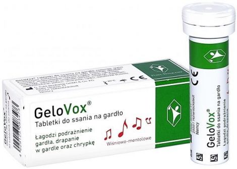 GELOVOX wiśniowo-mentolowy 10 tabletek do ssania