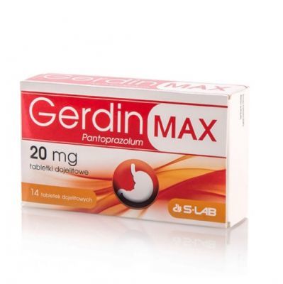 GERDIN MAX 20 mg 14 tabletek dojelitowych