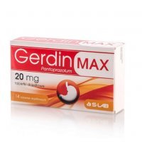 GERDIN MAX 20 mg 14 tabletek dojelitowych  KOD 2D