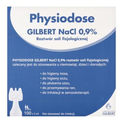 GILBERT NaCl 0,9% fizjologiczny roztwór soli 100 ampułek