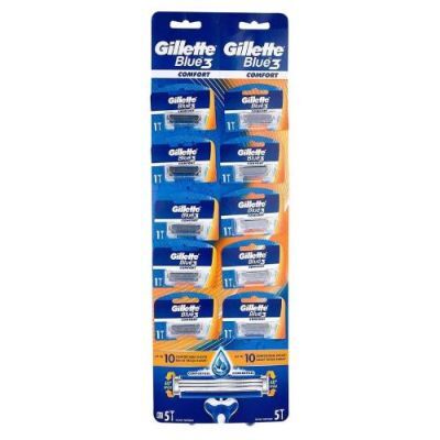 Gillette Blue3 Comfort Jednorazowa maszynka do golenia, plansza, 10 szt.