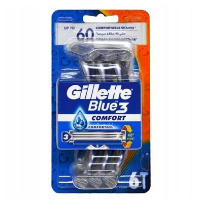 Gillette Blue3 Comfort Maszynki jednorazowe, 6 sztuk