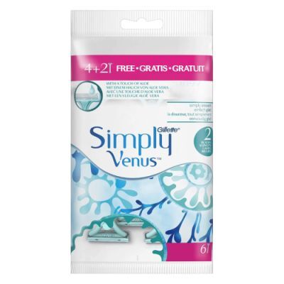 Gillette Simply Venus Maszynki do golenia dla kobiet, 6 szt.