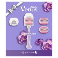 Gillette Venus ComfortGlide Breeze Zestaw Maszynka do golenia z wymiennymi wkładami do maszynki, 3 szt. + Uchwyt na maszynkę + Pokrowiec podróżny na ostrza