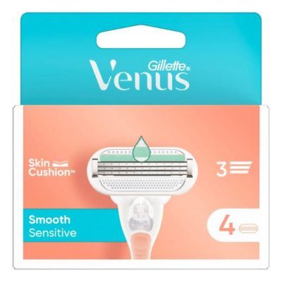Gillette Venus Smooth Sensitive Ostrza wymienne do maszynki do golenia, 4 szt.