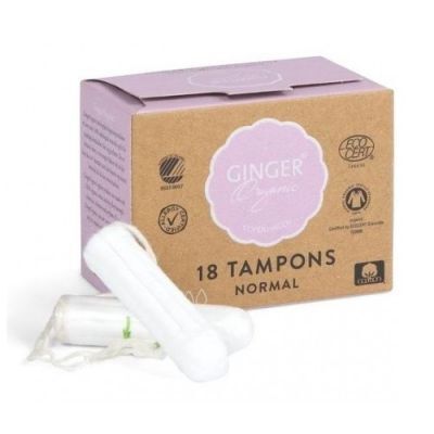 GingerOrganic Tampony bez aplikatora Normal, 18szt.