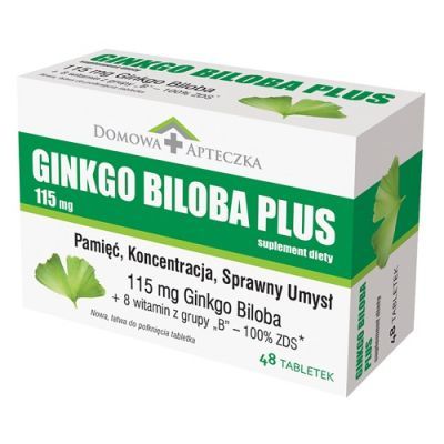 GINKGO BILOBA PLUS 48 tabletek Domowa Apteczka