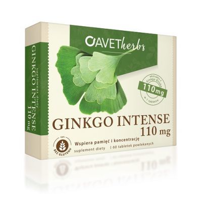 GINKGO INTENSE 110 mg 60 tabletek Avet Herbs