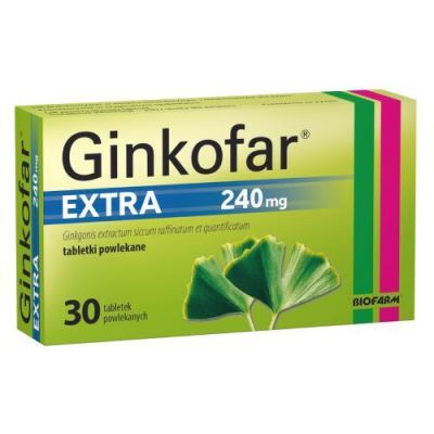 Ginkofar Extra 240 mg, 30 tabletek powlekanych