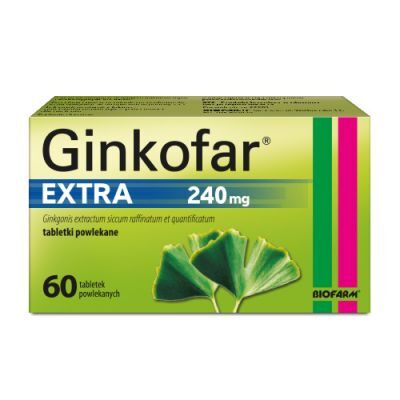 GINKOFAR EXTRA 240 mg 60 tabletek powlekanych