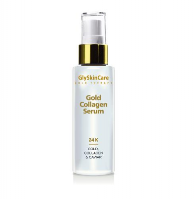 GLYSKINCARE GOLD COLLAGEN serum do twarzy ze złotem 50 ml + KOLAGENOWE PŁATKI POD OCZY