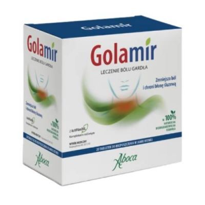 Golamir Tabletki do ssania na ból i podrażnienie gardła, 20 szt.