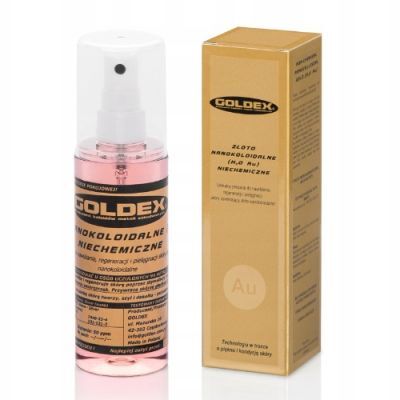 Goldex Złoto Nanokoloidalne Niechemiczne spray 50 ppm, 140 ml