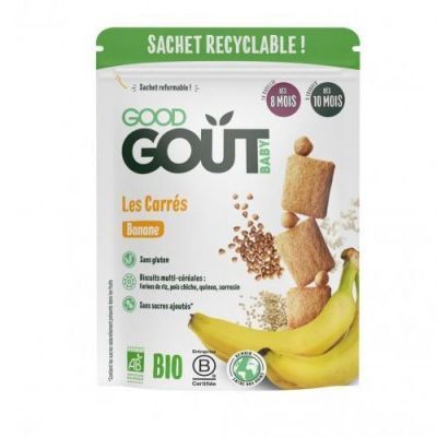 Good Gout BIO Kosteczki bananowe, 50 g KRÓTKA DATA 05.09.2026