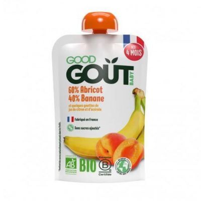 Good Gout BIO Morela z bananem, 120 g KRÓTKA DATA 11.01.2026