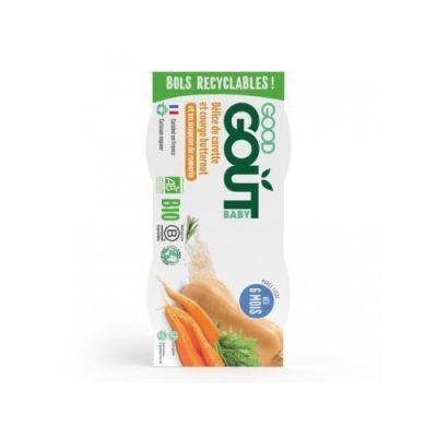 Good Gout BIO Puree z dyni piżmowej i marchewki, 2x190g  KRÓTKA DATA 26.11.2024