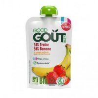 Good Gout BIO Truskawka z bananem, 120g  KRÓTKA DATA 18.02.2025