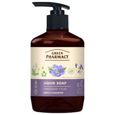 GREEN PHARMACY Chamomile & Flax Liquid Soap Mydło w płynie z lnem i rumiankiem, 460ml