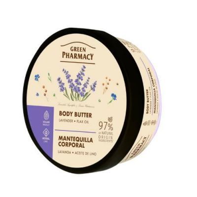 GREEN PHARMACY Masło do ciała Lawenda i Olej lniany, 200ml