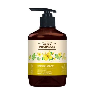 Green Pharmacy Mydło w płynie jaskółcze ziele i lipa, 460 ml