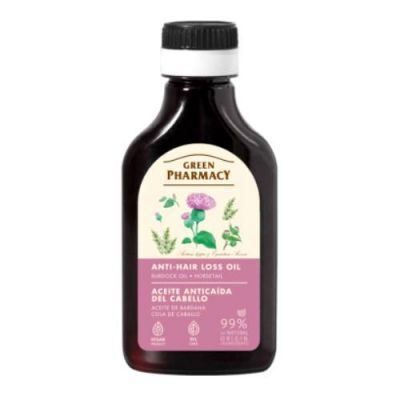 Green Pharmacy Olej łopianowy i Skrzyp polny Olejek do skóry głowy przeciw wypadaniu włosów, 100 ml