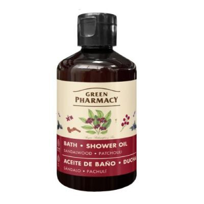 GREEN PHARMACY Olejek do kąpieli i pod prysznic, drzewo sandałowe i paczula, 250ml