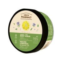GREEN PHARMACY Peeling cukrowo-solny do ciała Werbena i Olejek cytrynowy, 200ml