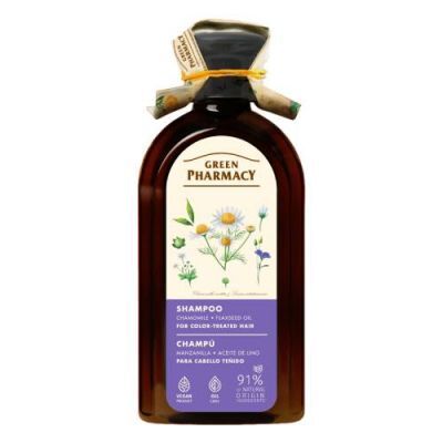 Green Pharmacy Rumianek i Olej lniany Szampon do włosów farbowanych, 350 ml