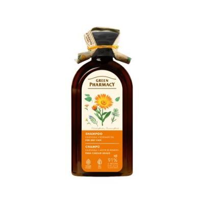 Green Pharmacy Szampon do włosów przetłuszczających się nagietek i olej rozmarynowy, 350 ml