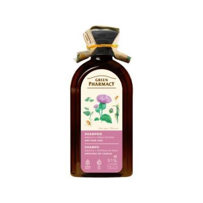 Green Pharmacy Szampon przeciw wypadaniu włosów łopian i białka pszenicy, 350 ml