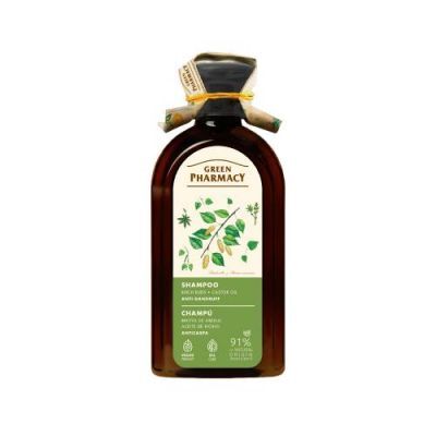 Green Pharmacy Szampon przeciwłupieżowy pąki brzozy i olej rycynowy, 350 ml