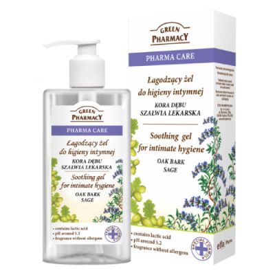 GREEN PHARMACY Żel do higieny intymnej ŁAGODZĄCY kora dębu szałwia lekarska 300ml