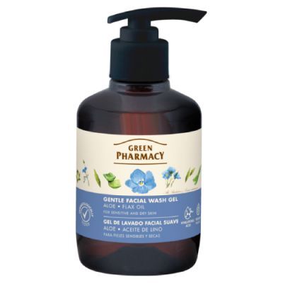 Green Pharmacy Żel do mycia twarzy dla skóry suchej i wrażliwej Aloes, 270 ml
