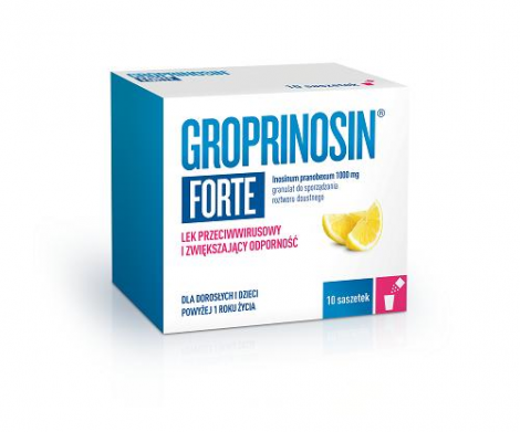 GROPRINOSIN FORTE 1000 mg granulat do sporządzania roztworu 10 saszetek