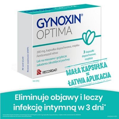 Gynoxin Optima 3 Kapsulki Dopochwowe Na Grzybicze Zapalenie Pochwy Aptekazawisza Pl