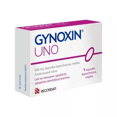 GYNOXIN UNO 600 mg 1 kapsułka dopochwowa INPHARM