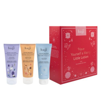 HAGI Zestaw Have Yourself a Merry Little Lotion Naturalne balsamy do ciała, 3x75ml