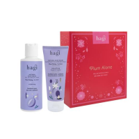 HAGI Zestaw Plum Alone Na Śliwki Naturalny balsam wygładzający do ciała, 75ml + Naturalny łagodzący żel do mycia ciała, 150ml