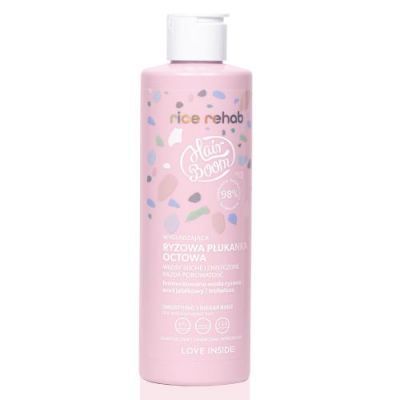 HairBoom Wygładzająca ryżowa płukanka octowa, włosy suche i zniszczone, 200 ml KRÓTKA DATA 31.01.2026