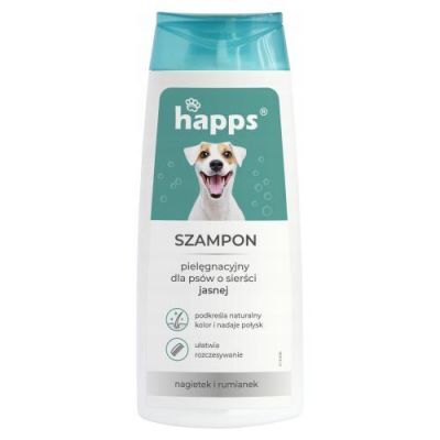 HAPPS Szampon pielęgnacyjny dla psów o sierści jasne,j 200ml